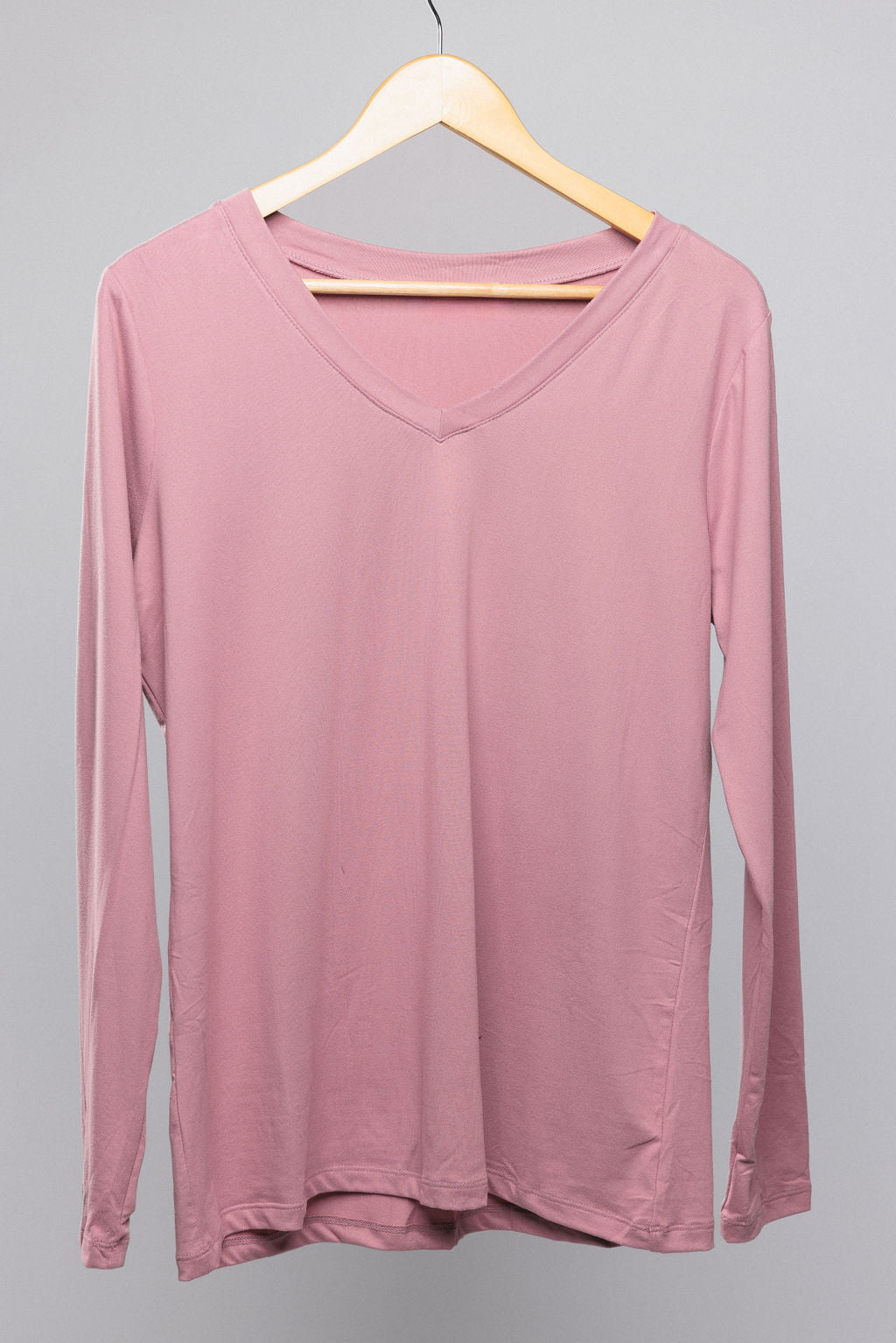 Plus Size Long Sleeve V-Neck Tee