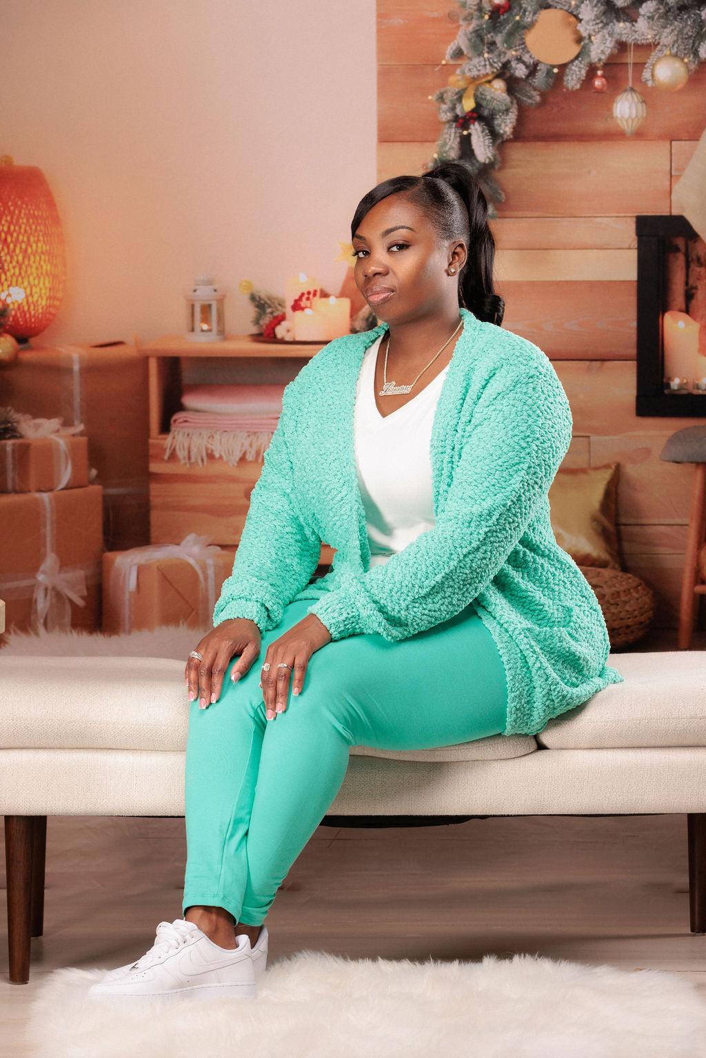 Plus Size Mint Cardigan Sweater – Cozy, Soft & Stylish ✨