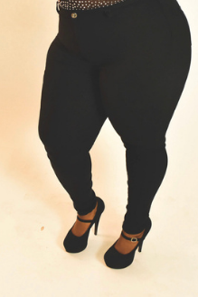 Women's Plus Size Stretchy Black Jeans