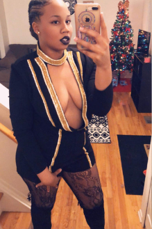 Women's Plus Size Romper (Black & Gold)