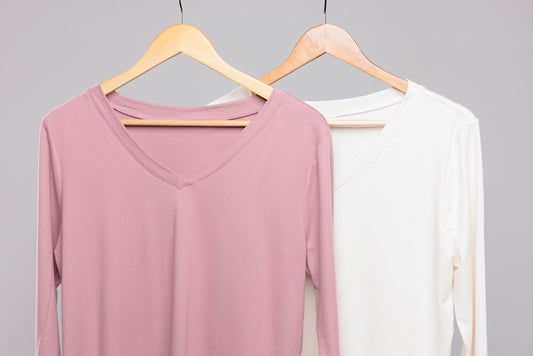 Plus Size Long Sleeve V-Neck Tee