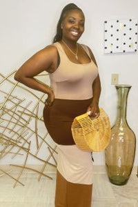 Color Block Maxi (Mocha Combo)