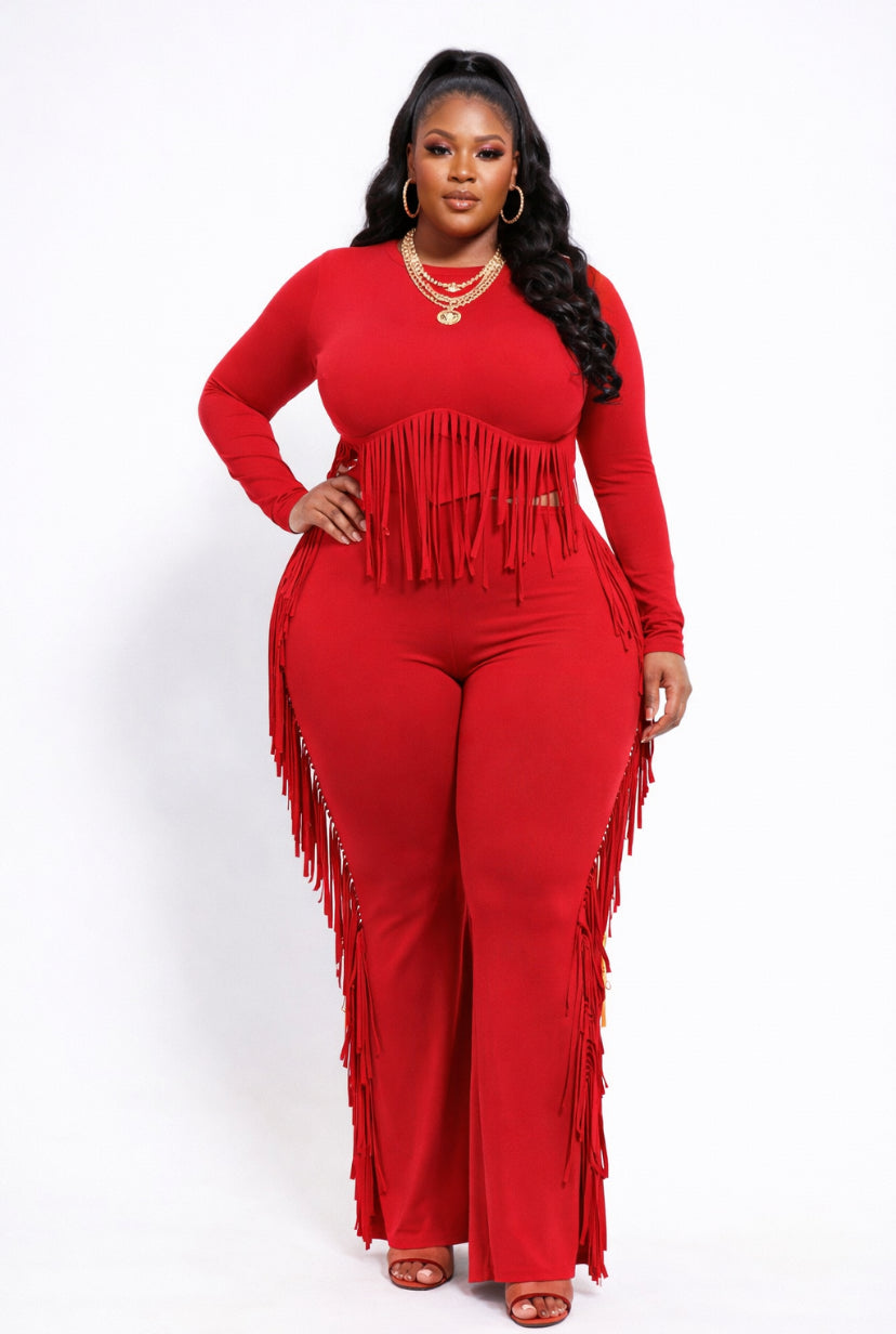 Plus Size Fringe Set
