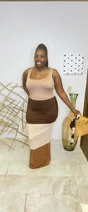Color Block Maxi (Mocha Combo)
