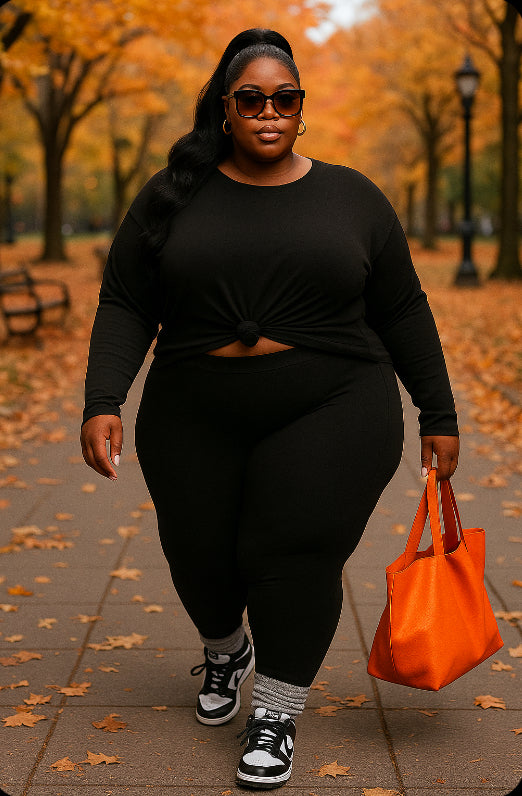 Plus Size Buttery Soft Lounge Set – 2 Piece Microfiber Matching Set (Pre-Order)