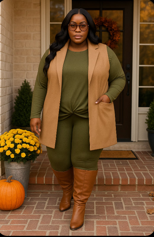 Plus Size Buttery Soft Lounge Set – 2 Piece Microfiber Matching Set (Pre-Order)