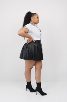 Plaid Trim Tunic Top – Plus Size