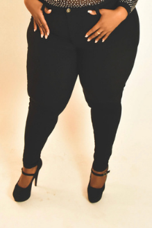 Women's Plus Size Stretchy Black Jeans