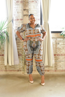 Plus Size Printed 2-Piece Set – Fall Vibes Edition
